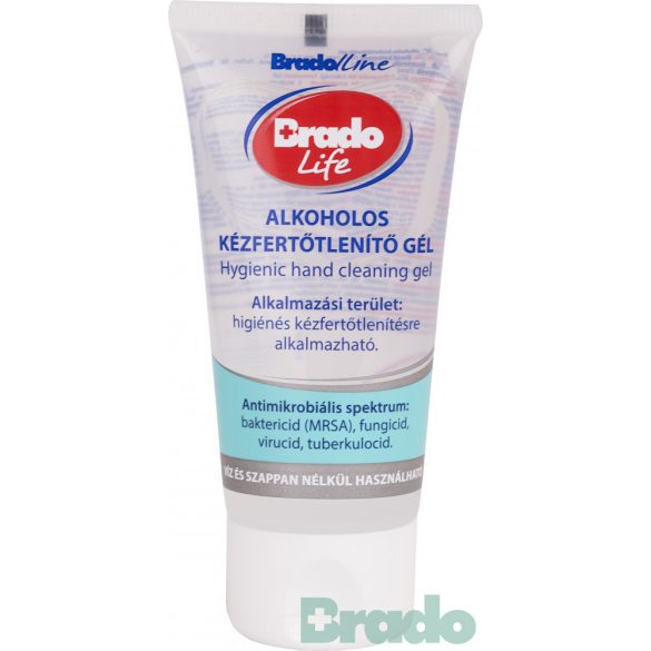 Bradolife kézfertőtlenítő gél 50ml tubusos