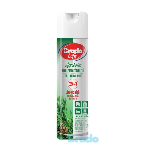 Bradolife felületfertőtlenítő és légfrissítő 300ml fenyő