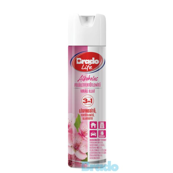 Bradolife felületfertőtlenítő és légfrissítő 300ml virág