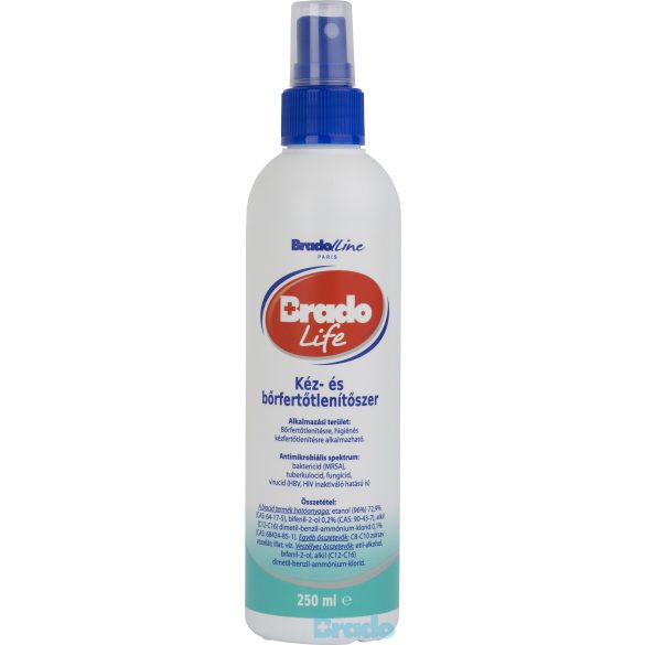 Bradolife kéz- és bőrfertőtlenítő 250 ml pumpás